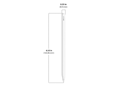 Dimensions of Apple Pencil 2nd Generation Diagram showing Apple Pencil 2nd Generation size and dimensions