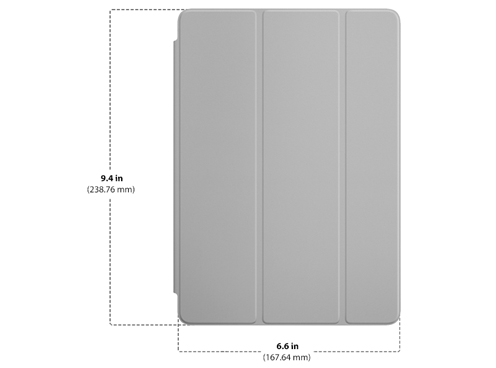 Dimensions of Apple Smart Cover for 9.7-inch iPad Pro Diagram showing Apple Smart Cover for 9.7-inch iPad Pro size and dimensions