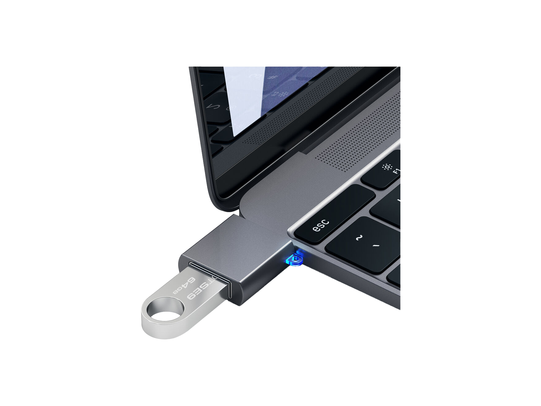 Satechi Aluminum USB-C to USB-A 3.0 Adapter - Space Grey