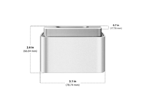 Dimensions of Apple MagSafe To MagSafe 2 Converter Diagram showing Apple MagSafe To MagSafe 2 Converter size and dimensions