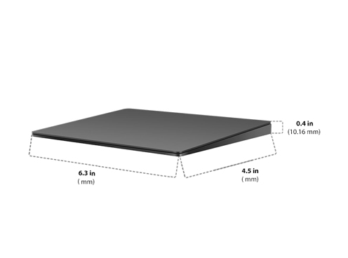 Dimensions of Apple Magic Trackpad 2 Diagram showing Apple Magic Trackpad 2 size and dimensions